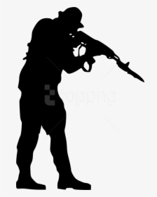 Free Png Soldier Silhouette Png - Silhouette Soldier Clipart, Transparent Png, Transparent PNG