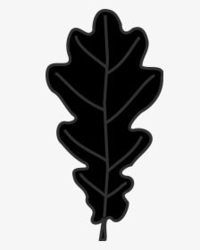 Leaf Clipart Oak Tree - Dessin Feuille De Chene Noir, HD Png Download, Transparent PNG