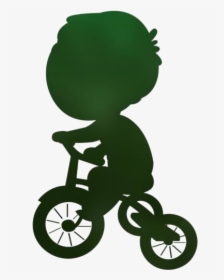 Transparent Kid Riding Bicycle Silhouette, Clip Art, HD Png Download, Transparent PNG