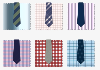 Six Vector Illustrations Of Patterned Men S Shirts - Tartan, HD Png Download, Transparent PNG