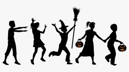 Transparent Halloween Silhouette Png - Trick Or Treat Safety Tips 2019, Png Download, Transparent PNG