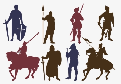 Silhouette Knights Templar Download Icon - Knight Silhouette, HD Png Download, Transparent PNG