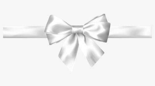Download Hd White Bow - White Ribbon Png Free, Transparent Png, Transparent PNG