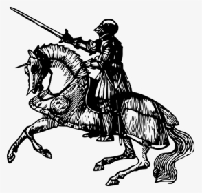 Horse Knight Equestrian Drawing Clip Art - Knight On Horse Drawing, HD Png Download, Transparent PNG