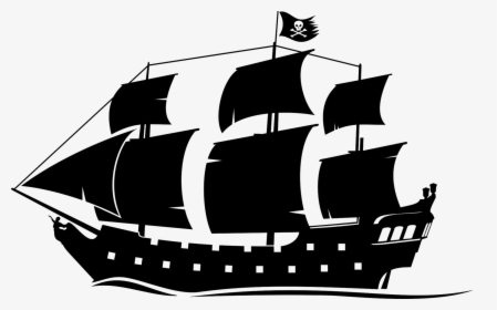 Pirate Ship Silhouette Clipart - Ship Peter Pan Silhouette, HD Png Download, Transparent PNG