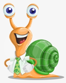 Snail With A Tie Cartoon Vector Character Aka Collin, HD Png Download, Transparent PNG