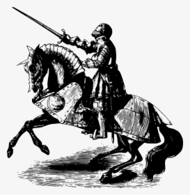Knight On Horse Png Black And White - Great Tournament, Transparent Png, Transparent PNG