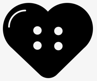 Heart Shaped Button For Clothes - Heart Shaped Buttons Clipart, HD Png Download, Transparent PNG
