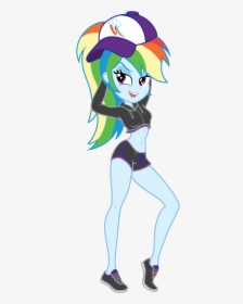 Ampersandxyz, Belly Button, Breasts, Clothes, Equestria - My Little Pony Equestria Girls Rainbow Dash Hat, HD Png Download, Transparent PNG