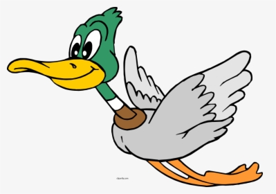 Cartoon Duck Flying Png, Transparent Png, Transparent PNG
