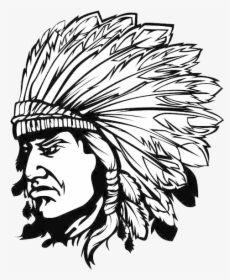 American Indian Png - Indian Head Clipart Black And White, Transparent Png, Transparent PNG