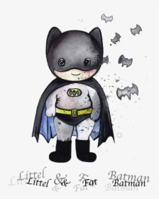 Transparent Batman Bats Png - Little Fat Batman, Png Download, Transparent PNG