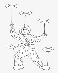 Clown Plate Spinning Circus Skills - Illustration, HD Png Download, Transparent PNG