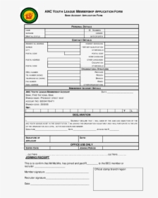 Anc Youth League Form, HD Png Download, Transparent PNG
