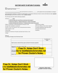 Does A Real Doctors Note Look Like, HD Png Download, Transparent PNG