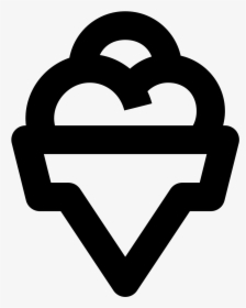 Ice Cream Cone Icon - Sign, HD Png Download, Transparent PNG