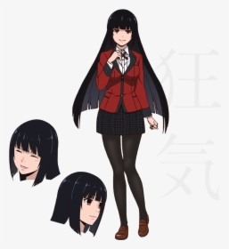 Animevice Wiki - Jabami Yumeko Character Design, HD Png Download, Transparent PNG