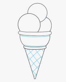 How To Draw Really - Ice Cream Cone, HD Png Download, Transparent PNG