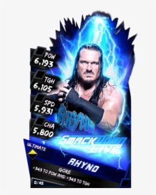 Transparent Rhyno Png - Wwe Supercard Ultimate Cards, Png Download, Transparent PNG