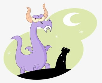 Purple Dragon, Fantastic Animal, Monster, Creature - Cartoon, HD Png Download, Transparent PNG
