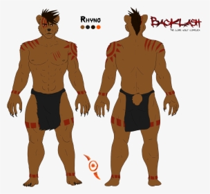 Rhyno Ref Sheet - Barechested, HD Png Download, Transparent PNG