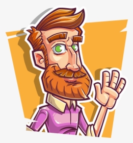 Man With Beard Caricature, HD Png Download, Transparent PNG
