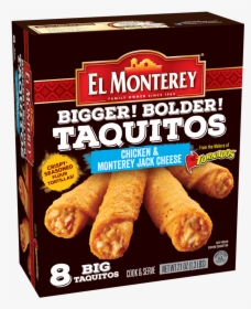 Bigger Bolder Chicken & Cheese Taquitos - El Monterey Bigger Bolder Taquitos Review, HD Png Download, Transparent PNG