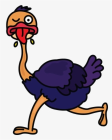 Running Clipart Easy - Ostrich Running Clipart, HD Png Download, Transparent PNG
