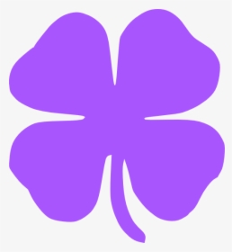 4 Leaf Clover Clip Art - Purple 4 Leaf Clover, HD Png Download, Transparent PNG