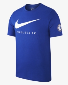 Chelsea Fc Nike Big Swoosh T Shirt   Title Chelsea - Active Shirt, HD Png Download, Transparent PNG