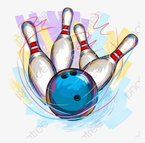 Bowling Material Picture Painted, Bowling Clipart, - Bowling Strike Clip Art, HD Png Download, Transparent PNG