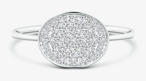 Pave Disk Diamond Ring, HD Png Download, Transparent PNG