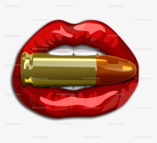 Lips Biting Lipstick Silhouette, HD Png Download , Transparent Png Image -  PNGitem