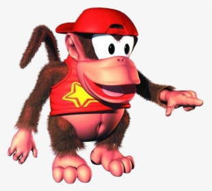 Diddy Kong Pointing At An Unknown Object, HD Png Download, Transparent PNG
