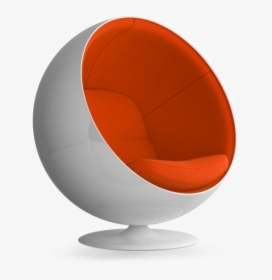 Lounge Chair Png Transparent - Ball Chair Orange, Png Download, Transparent PNG
