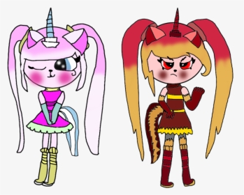 Unikitty And Angry Kitty - Cartoon, HD Png Download, Transparent PNG