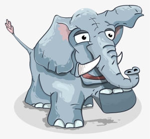 Elephant, Cartoon, Steps, Baby Elephant, Funny, Animal - Animales Que Caminan Dibujo, HD Png Download, Transparent PNG