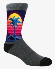 80 S Neon Palmtrees      Data Rimg Lazy   Data Rimg - Sock, HD Png Download, Transparent PNG