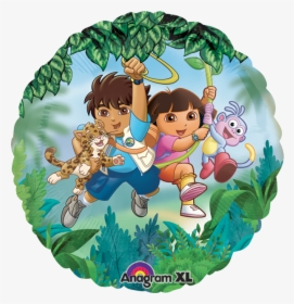 Transparent Dora Clipart - Diego And Dora Round, HD Png Download, Transparent PNG