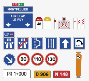 French Road Signs Clip Arts - All French Road Signs, HD Png Download, Transparent PNG