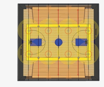 Basketball Court Template With Bleachers, HD Png Download, Transparent PNG