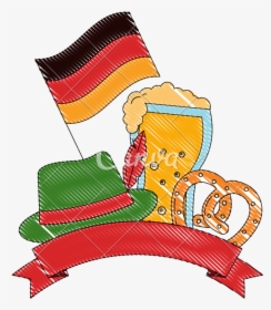 Oktoberfest Vector German - Bandeira Alemanha Para Oktoberfest, HD Png Download, Transparent PNG