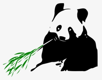 Panda Bear - Panda Eating Bamboo Transparent, HD Png Download, Transparent PNG