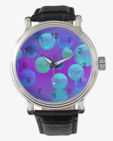 Violet Mist, Cyan, Purple Abstract Light Bubblescape - Canadian Gold Maple Leaf Watch, HD Png Download, Transparent PNG