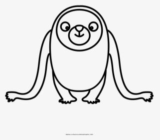 Sloth Coloring Page - Cartoon, HD Png Download, Transparent PNG