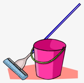 Broom Clip Art Cinderella - Clip Art Mop & Bucket, HD Png Download, Transparent PNG