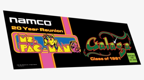 Pac Man Galaga Marquee, HD Png Download, Transparent PNG