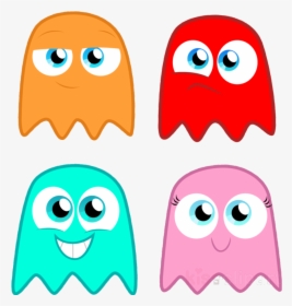 Pacman Ghost Drawing Clipart Baby Pac-man Ms Transparent - Ms Pac Man Ghosts, HD Png Download, Transparent PNG