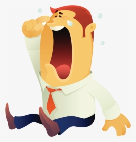 Clip Art Cartoon Crying Men Company - Illustration, HD Png Download, Transparent PNG