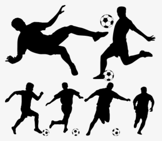 Soccer, Football, Sports, Ball, Stadium, Grass, Sport - Soccer Player Silhouette Clipart, HD Png Download, Transparent PNG
